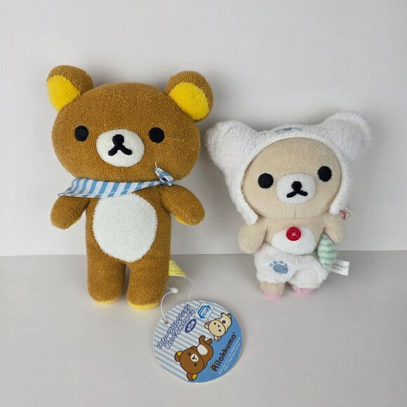 San-X Rilakkuma Lot Cute Plush Keychain Japan NWT - Picture 1 of 6